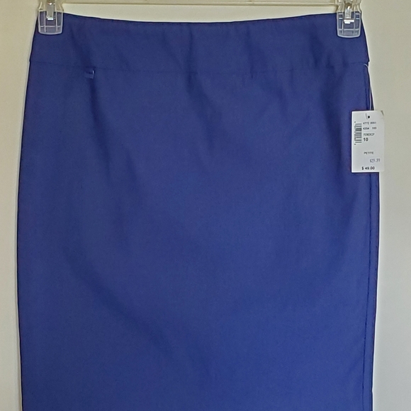 NWT Cleo Petite Navy Pencil Skirt - Picture 2 of 6